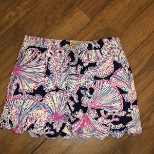 Lilly Pulitzer Scallop skirt ||size 0